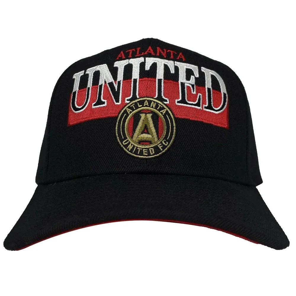 Atlanta United FC Mitchell & Ness MLS Pro Fit Snapback Hat Cap 3D Logo Black New